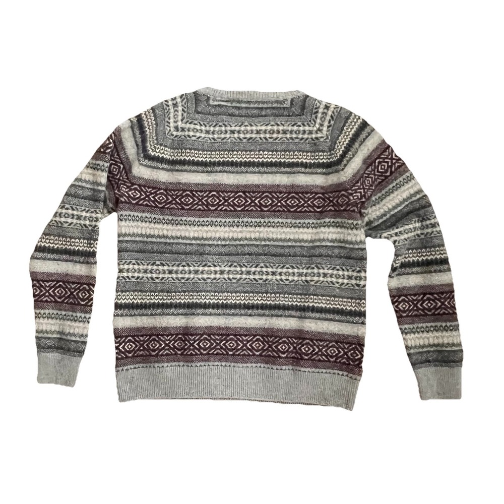Goodthreads Men's 100% Lambswool Fair Isle Crewneck Sweater Large‎ Preppy Soft - Picture 3 of 9